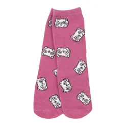 Set 2 paia di calze antiscivolo bimba rosa con gattino