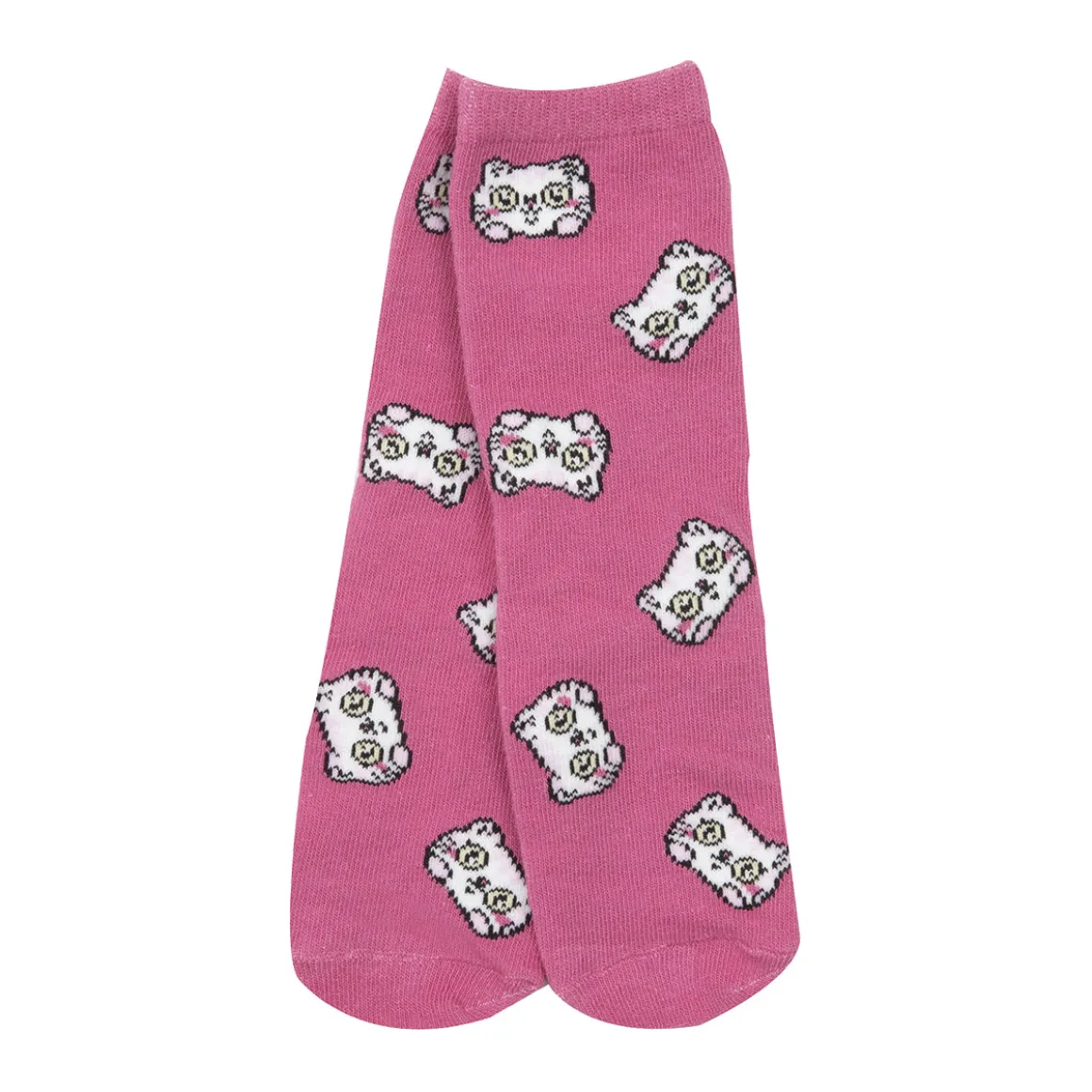 Set 2 paia di calze antiscivolo bimba rosa con gattino