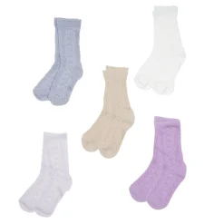 Set 5 paia di calze bimba multicolor