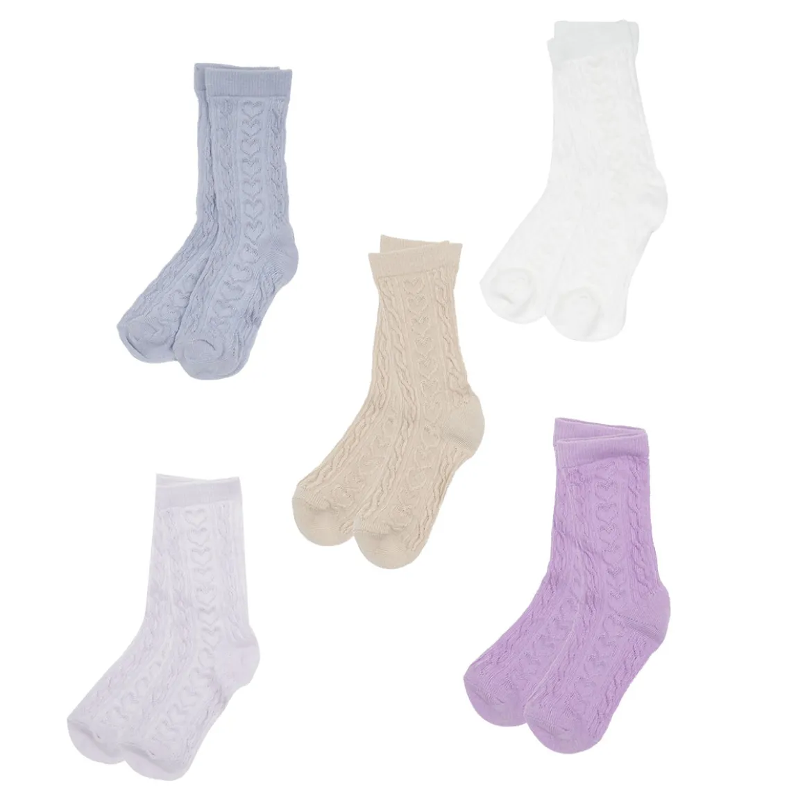 Set 5 paia di calze bimba multicolor