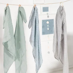 Set 2 pcs tenda mussola 120×120 frosty green – roba