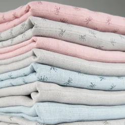 Set 2 pcs tenda mussola 120×120 pink – roba