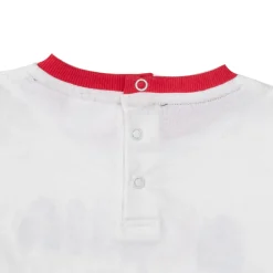 Set 2 pezzi maglietta mezza manica + pantaloncino bimbo bianco/blu