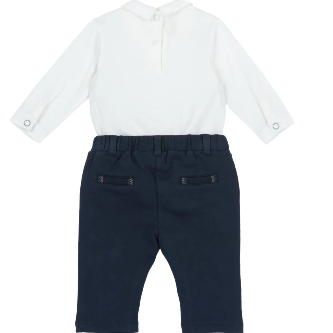 Set 2 pz body pantaloni lunghi papillon – chicco