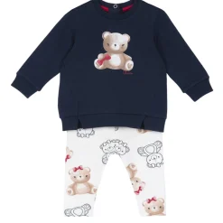 Set 2 pz felpa blu con orso+leggings orsi – chicco