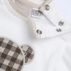 Set 2 pz t-shirt ml applicazione orso+pantaloni vichy – chicco