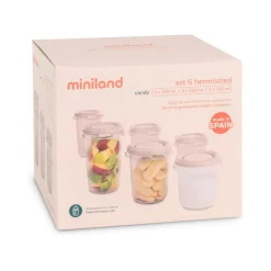 Set di 6 contenitori ermetici candy – miniland