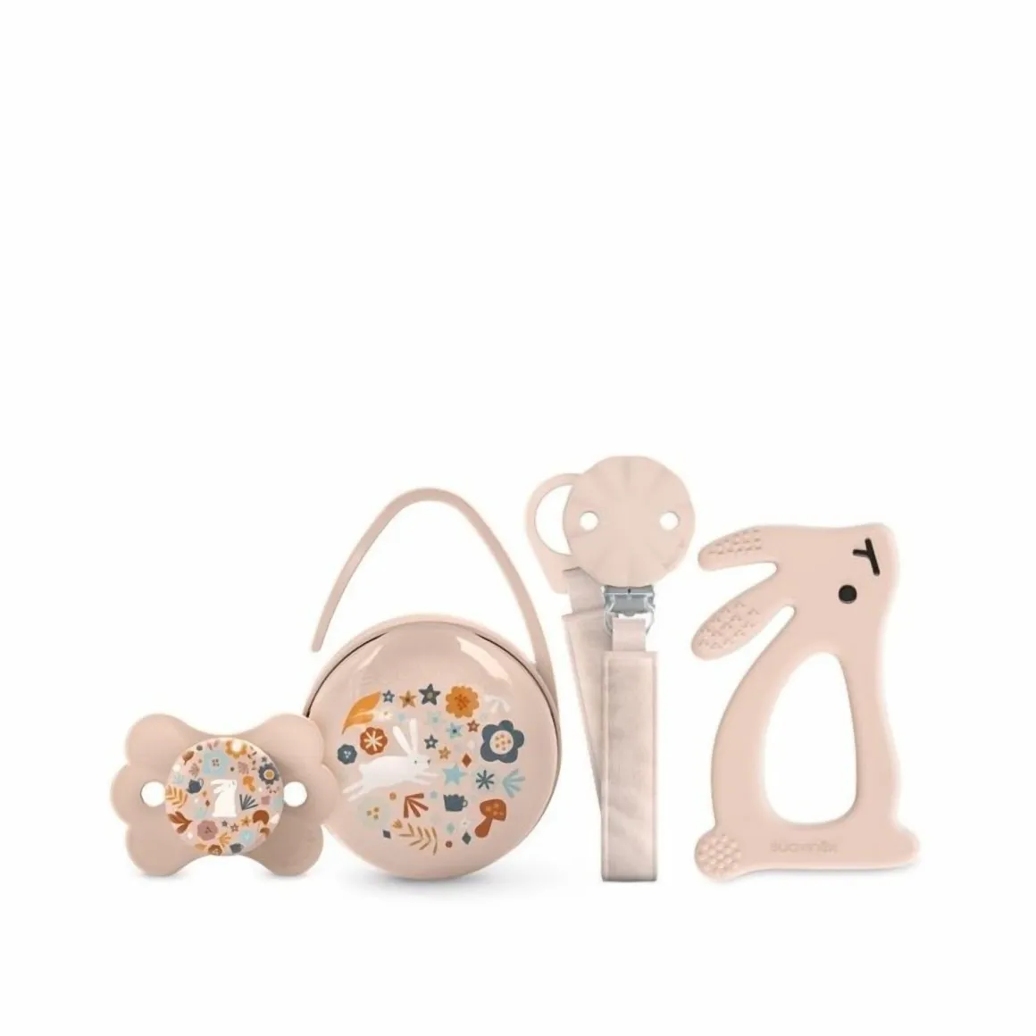 Set di regalo wonderland liberty – rosa – suavinex