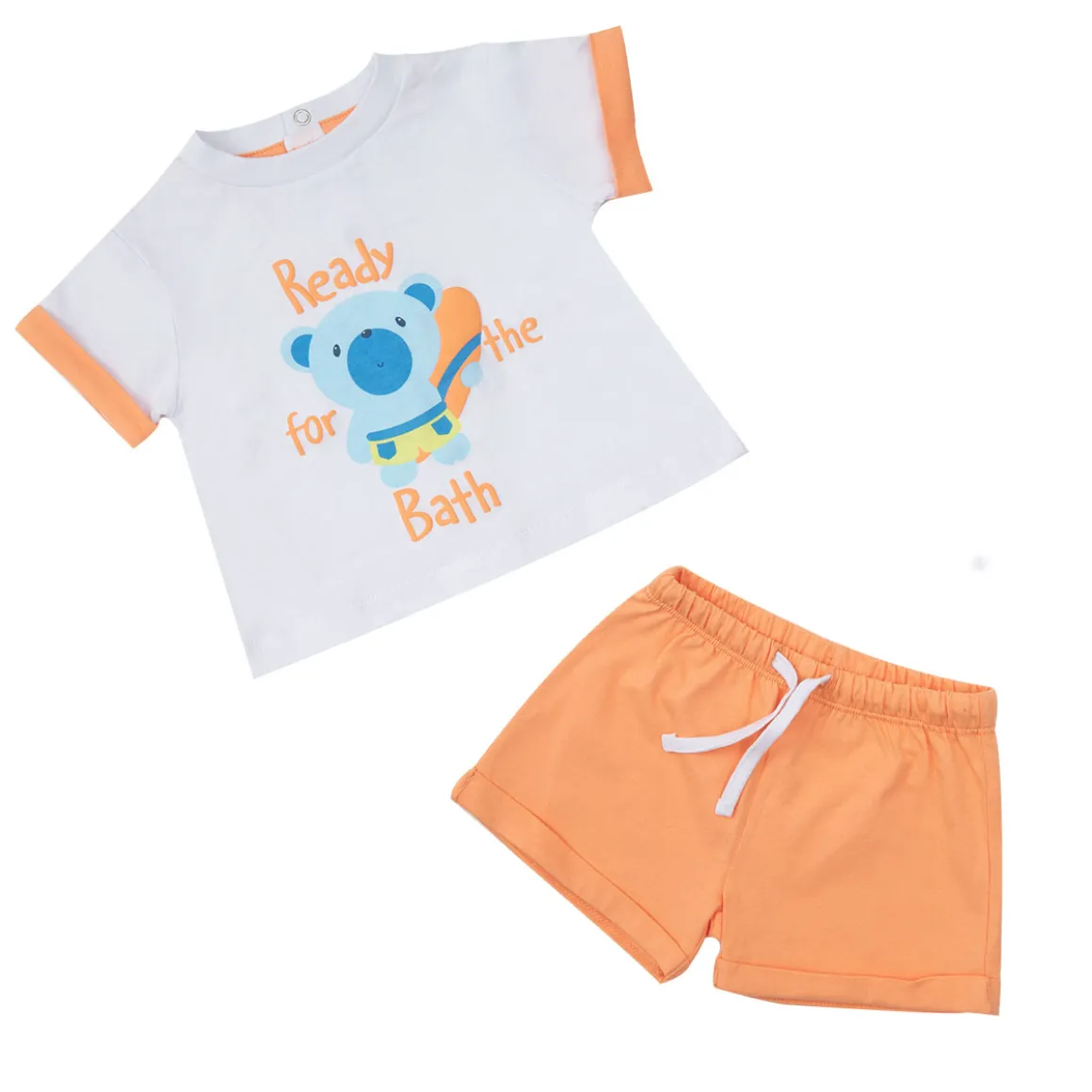 Set due pezzi jersey bimbo arancione
