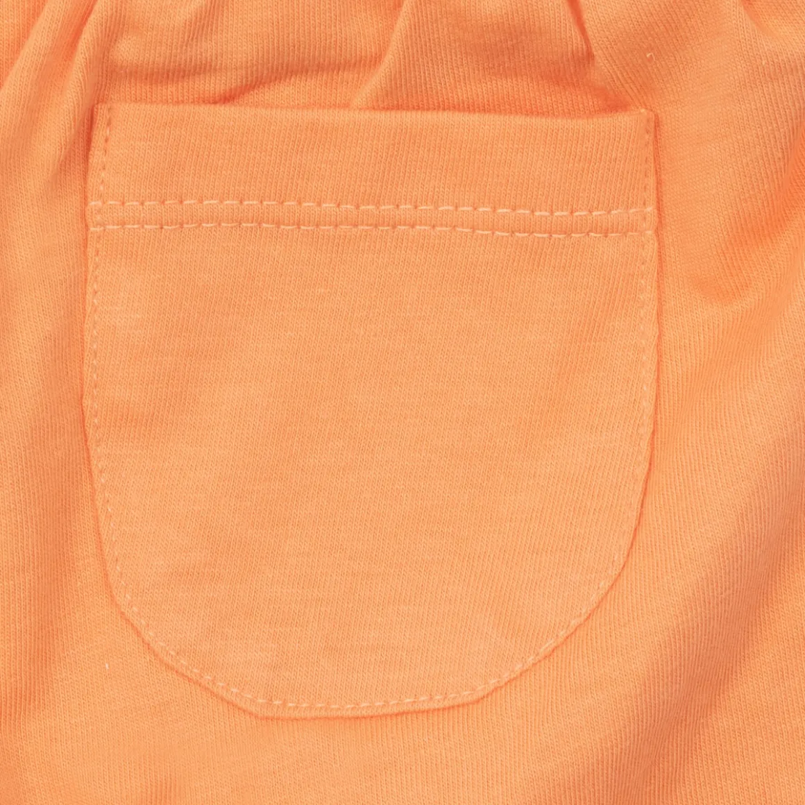 Set due pezzi t-shirt + shorts bimbo bianco/arancione