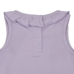 Set jersey due pezzi canotta + short bimba lilla/rosa