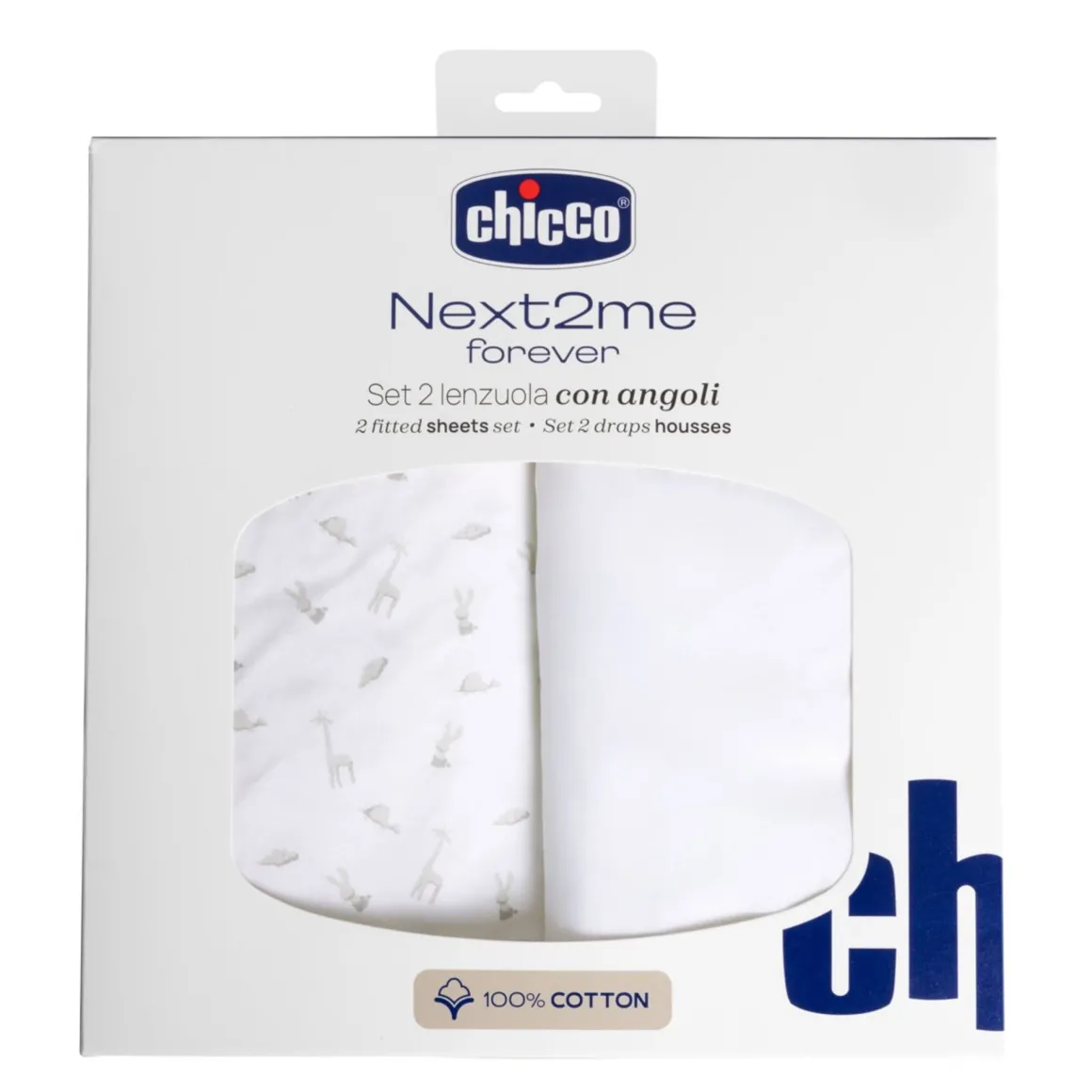 Set lenzuola cotone next2me forever cloud – chicco