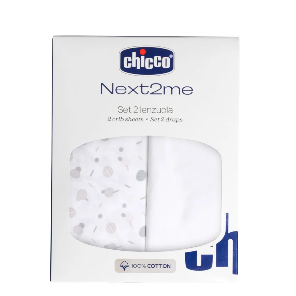 Set lenzuola cotone u&d next2me forever confetti – chicco