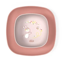 Set piatto piano e ciotola 12m+ rosa – chicco