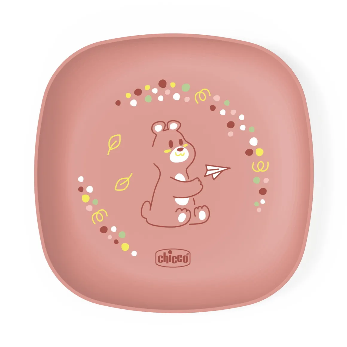Set piatto piano e ciotola 12m+ rosa – chicco