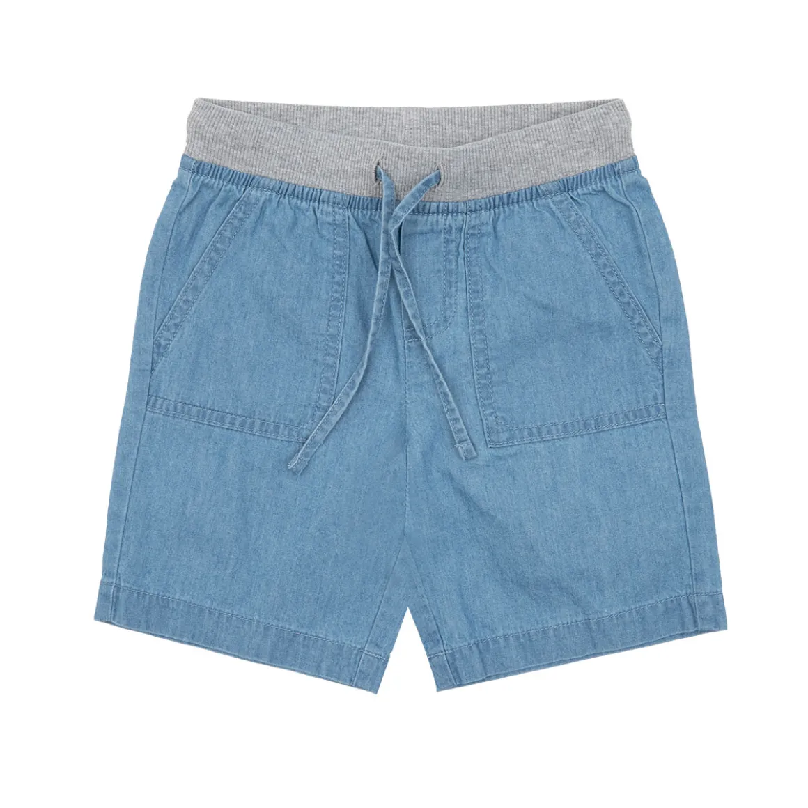 Short denim bimba con tasche