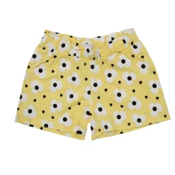 Short jersey bimba giallo con fiocco