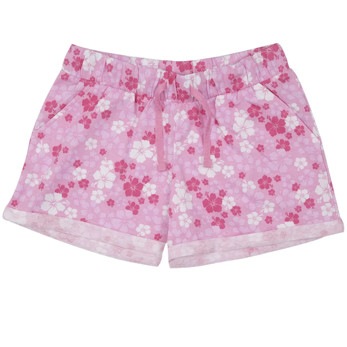 Short jersey bimba rosa floreale