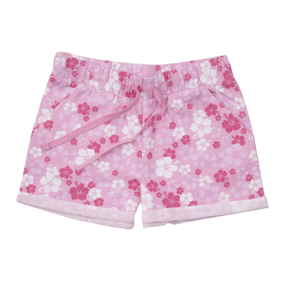 Short jersey bimba rosa floreale