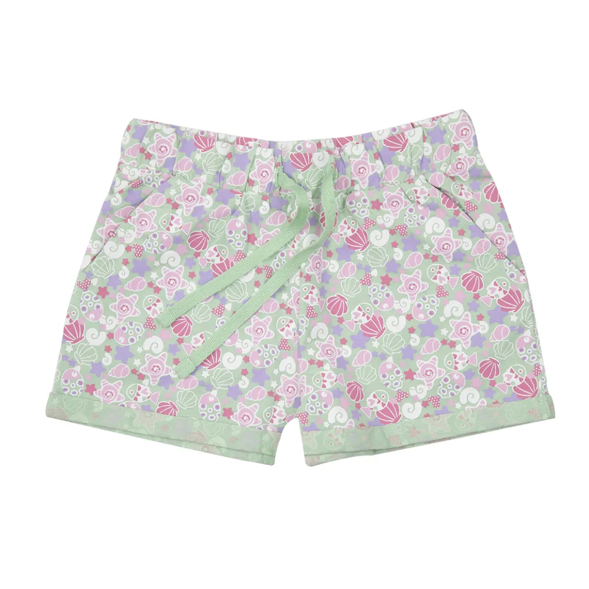 Short jersey bimba verde chiaro “mare”
