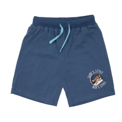 Short jersey bimbo blu scuro stampa piccola