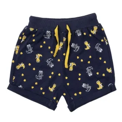 Short jersey bimbo blu scuro stampato