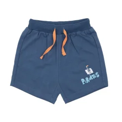 Short jersey bimbo blu scuro stampato
