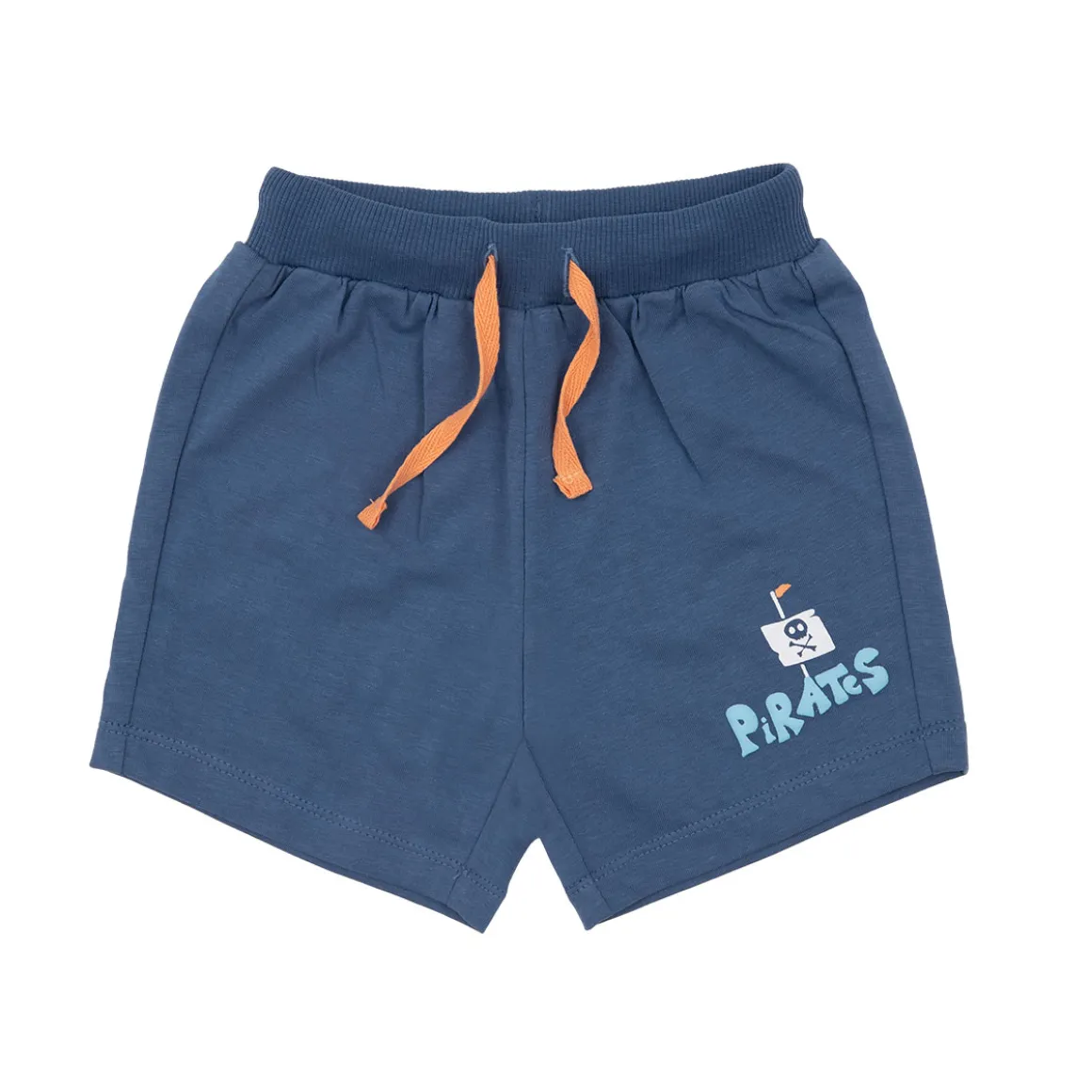 Short jersey bimbo blu scuro stampato