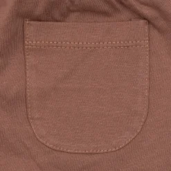 Short jersey bimbo marrone con stampa