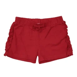 Shorts bimba rossi con frill