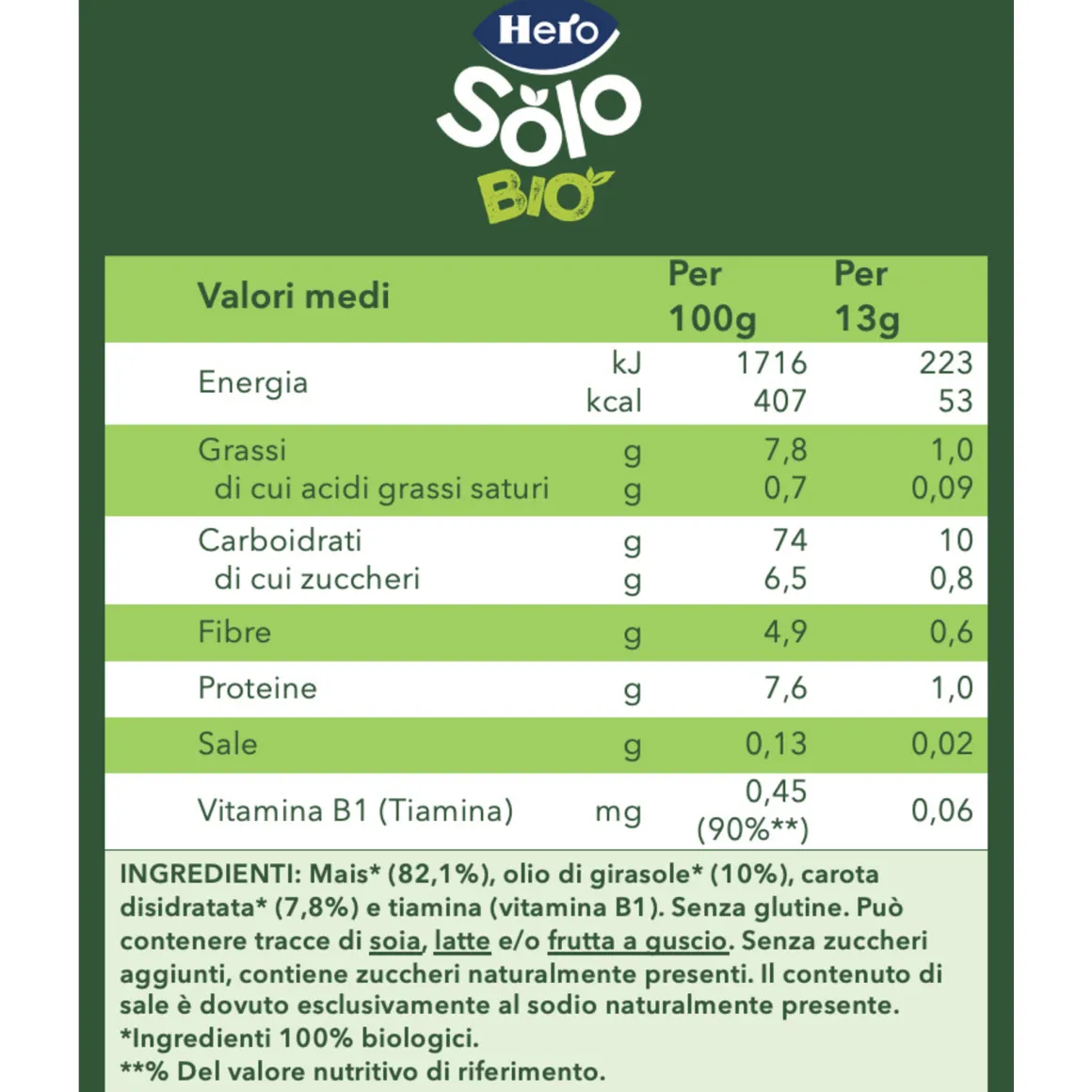 Snack carota mais 40g – hero solo