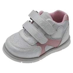 Sneaker bimba con doppio strappo