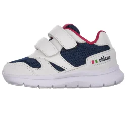 Sneaker bimbo con suola leggera e doppio strappo