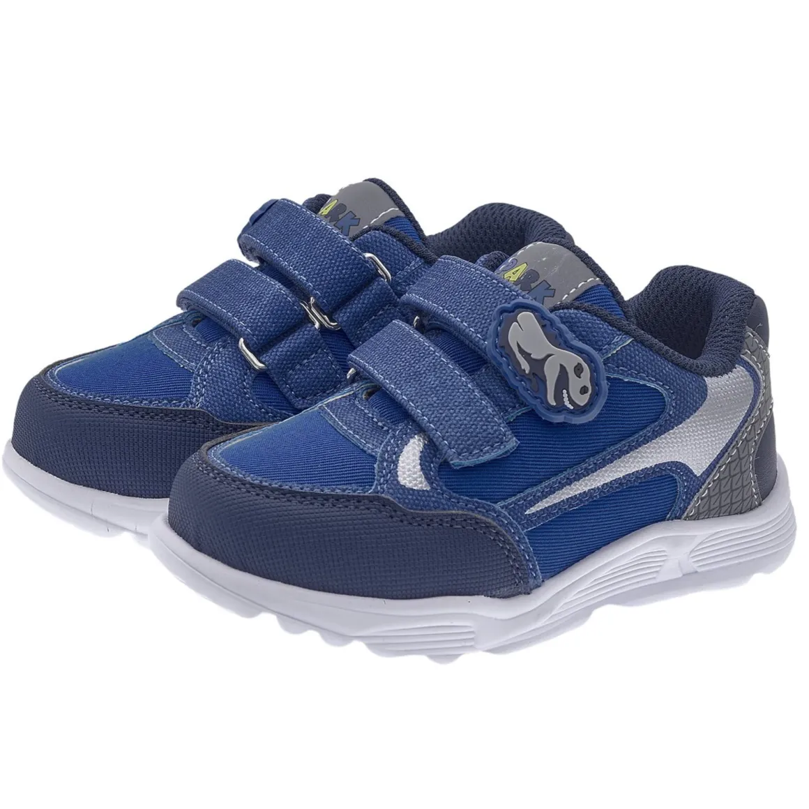 Sneaker fante blu con suola in eva con dettagli fluo dino – chicco