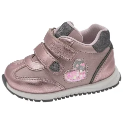 Sneaker giamma doppio velcro rosa con cuore glitter – chicco