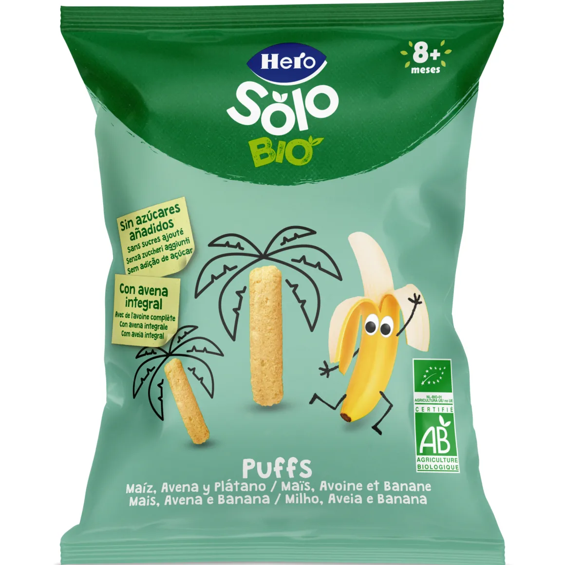 Solo snack puff avena banana 25g – hero