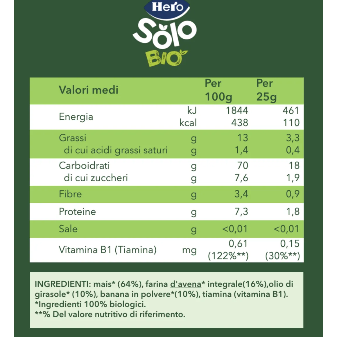 Solo snack puff avena banana 25g – hero