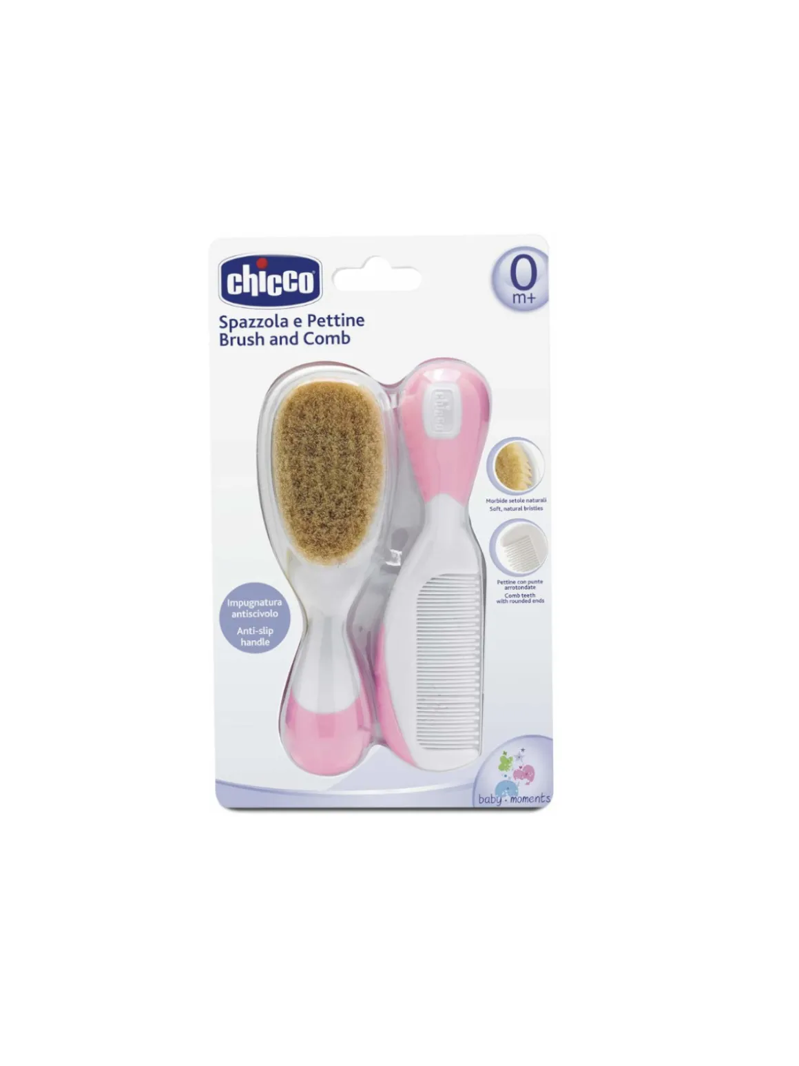 Spazzola e pettine rosa