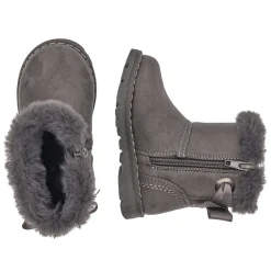 Stivaletto frutta con zip e finto pelo grigia fiocco – chicco