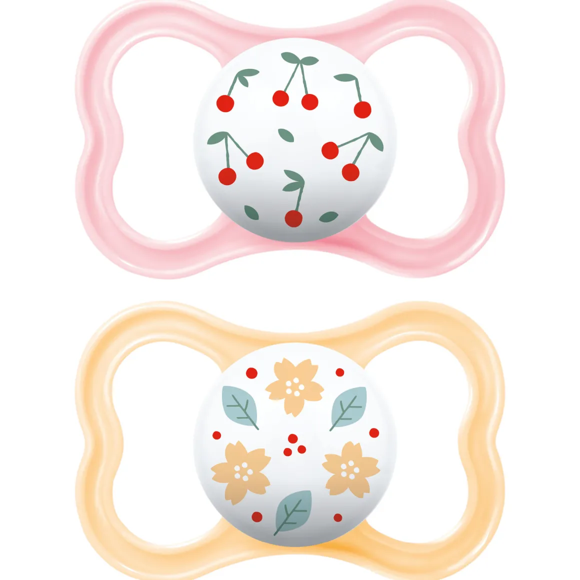 Succhietti air 16+ caucciù bio-circolare conf. doppia rosa/giallo – mam