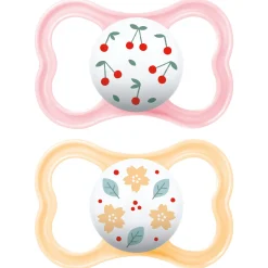 Succhietti air 6+ silicone bio-circolare conf. doppia rosa/giallo – mam