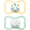 Succhietti air 6+ silicone bio-circolare conf. doppia giallo/verde – mam
