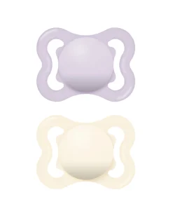Succhietti air 2-6m caucciù bio-circolare conf. doppia viola/panna – mam