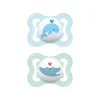 Succhietti air 2-6m silicone bio-circolare conf. doppia azzurro/verde – mam