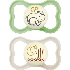 Succhietti air night 6+ silicone bio-circolare conf. doppia verde/grigio – mam