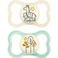 Succhietti air night 16+ silicone bio-circolare conf. doppia verde/panna – mam