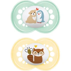 Succhietti original 16+ caucciù bio-circolare conf. doppia verde/giallo – mam