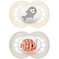 Succhietti original 16+ silicone bio-circolare conf. doppia grigio/beige – mam