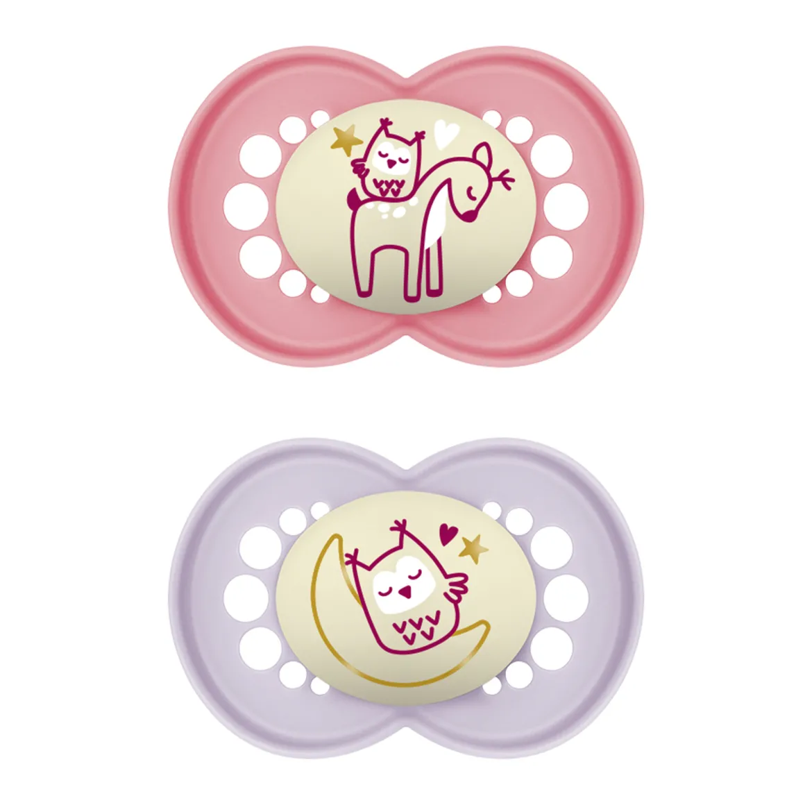 Succhietti original night 16+ caucciù bio-circolare conf. doppia rosa/viola – mam