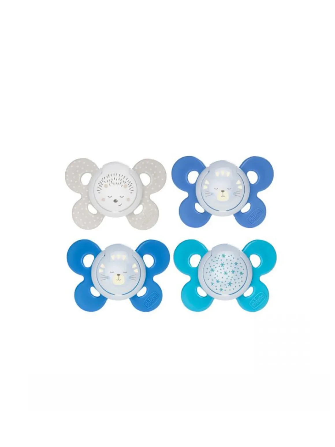 Succhietto comfort night boy silicone 16-36 mesi 2 pz